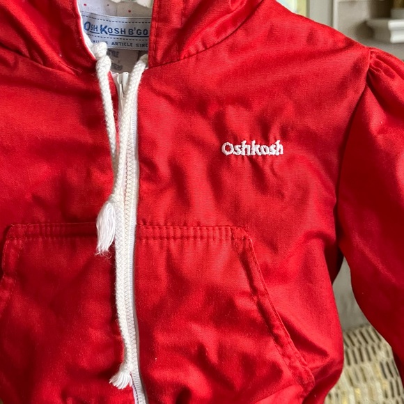 Vintage Oshkosh red zip jacket size 12M - Picture 4 of 9